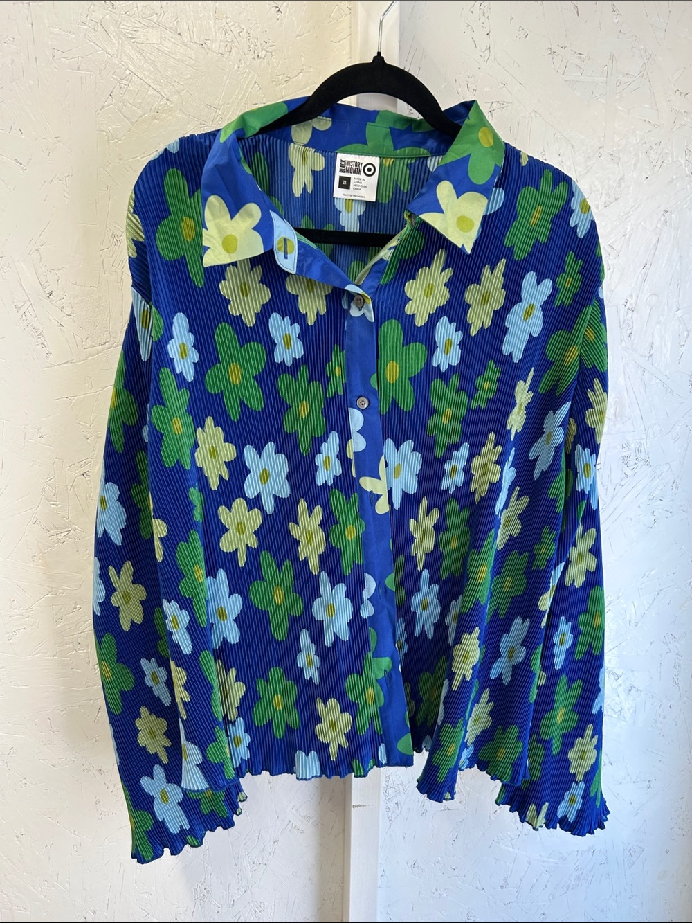 Blue Floral Button-Up Top Sammy B